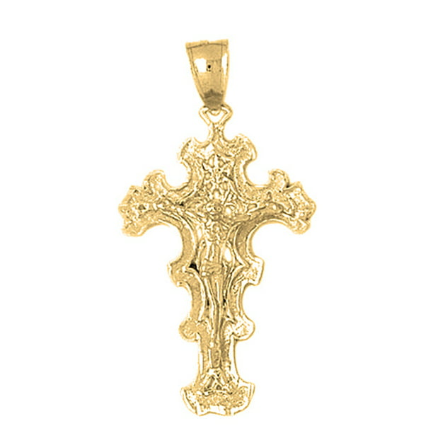 Jewels Obsession Cross Pendant 19 mm 18K Yellow Gold Passion Cross Pendant 